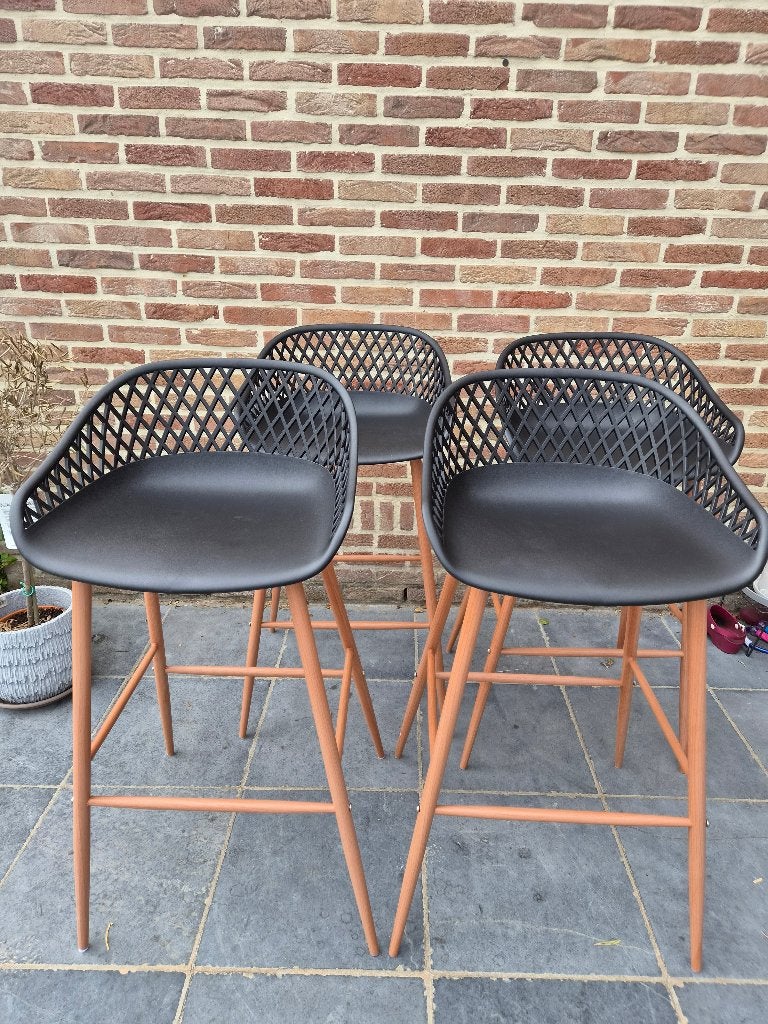 Barstoelen x 4, Huis en Inrichting, Barkrukken, Ophalen, 60 tot 90 cm, Nieuw, Metaal