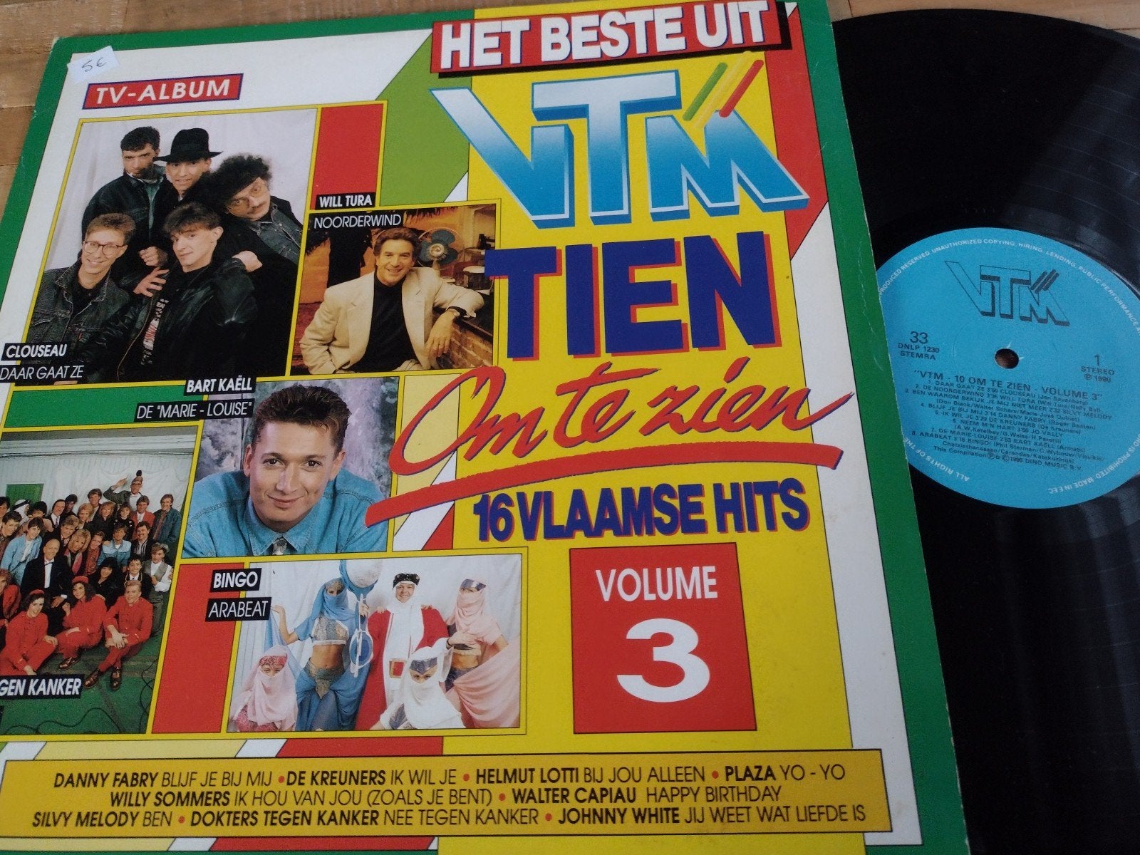LP VTM TIEN OM TE ZIEN 3 (CLOUSEAU-WILL TURA-DE KREUNERS), CD & DVD, Vinyles | Néerlandophone, Utilisé, Enlèvement ou Envoi