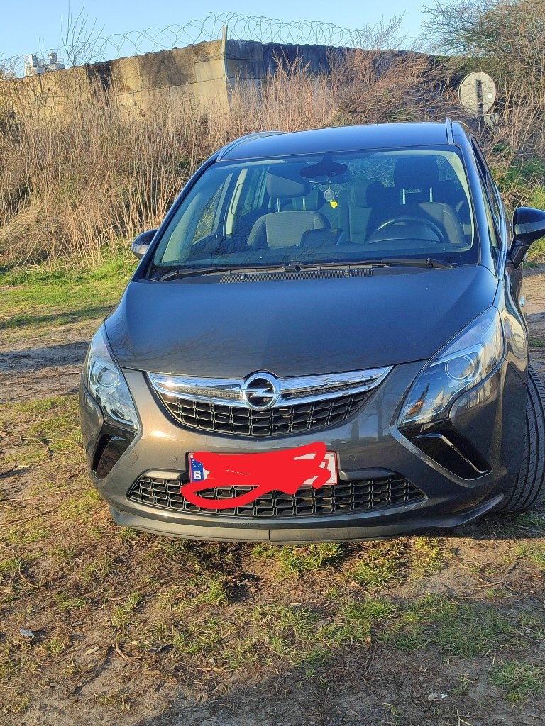 Verkopen Opel Zafira Tourer 1.6 7 zitplaatsen, Auto's, Voorwielaandrijving, 4 cilinders, CNG (Aardgas), Overige bekleding