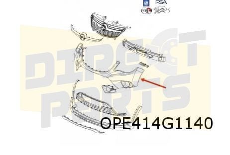 Opel Karl Rocks (3/17-9/19) voorbumper (te spuiten) Originee, Neuf, -, Opel, -