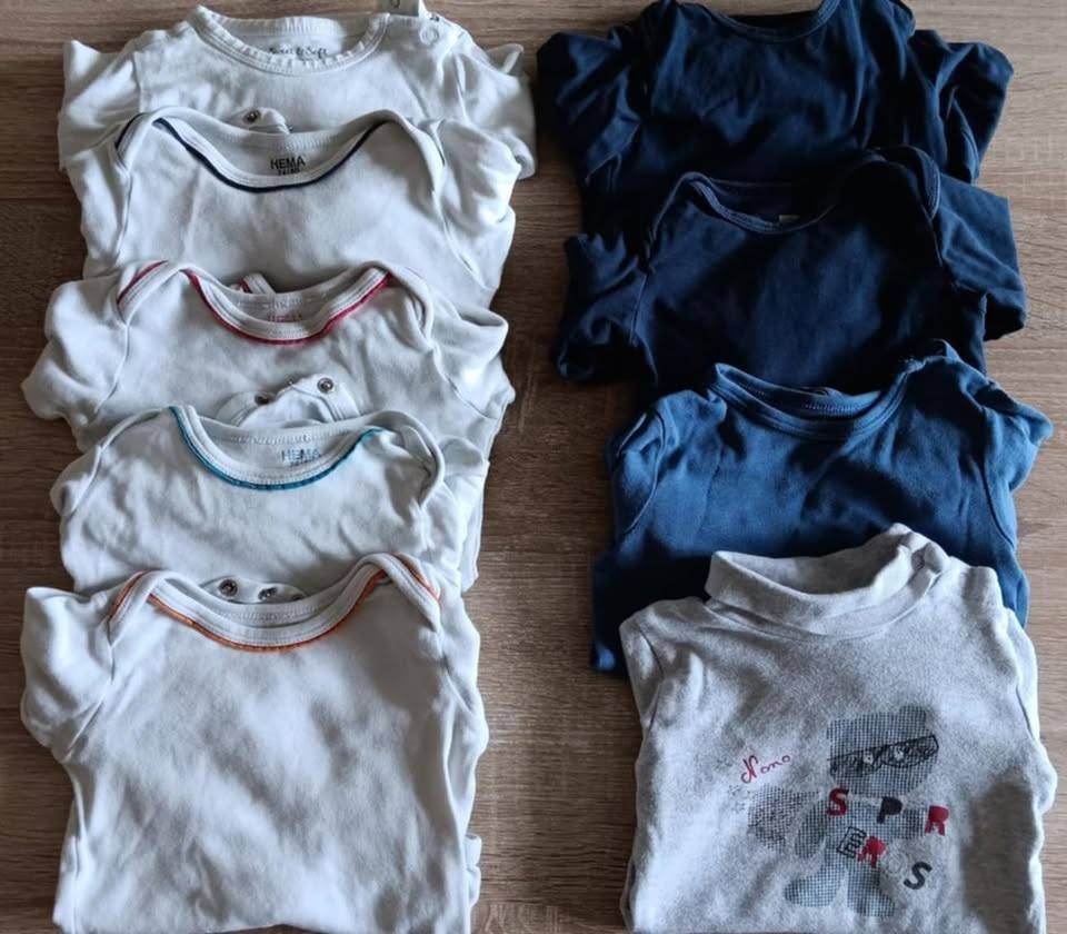 Body's lange mouwen / Maat 80 / jongen  (9 stuks), Kinderen en Baby's, Ophalen, Gebruikt, Jongetje, Nacht- of Onderkleding