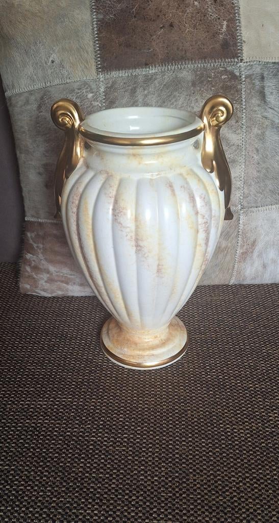 Vintage keramische vaas met Godin, Ophalen of Verzenden
