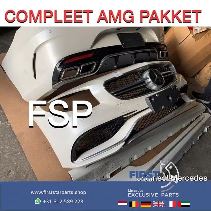 W217 Origineel S63 AMG bumper set mercedes S Klasse zwart wi, Auto-onderdelen, Gebruikt, -, Ophalen of Verzenden, Bumper