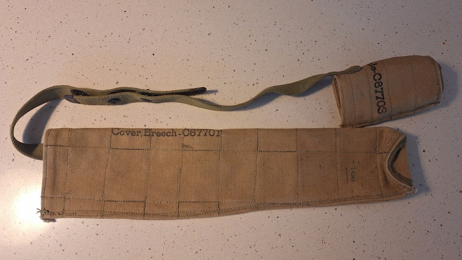 US WW2 Couvre culasse et bouche Browning M2  .50, Collections, Enlèvement ou Envoi