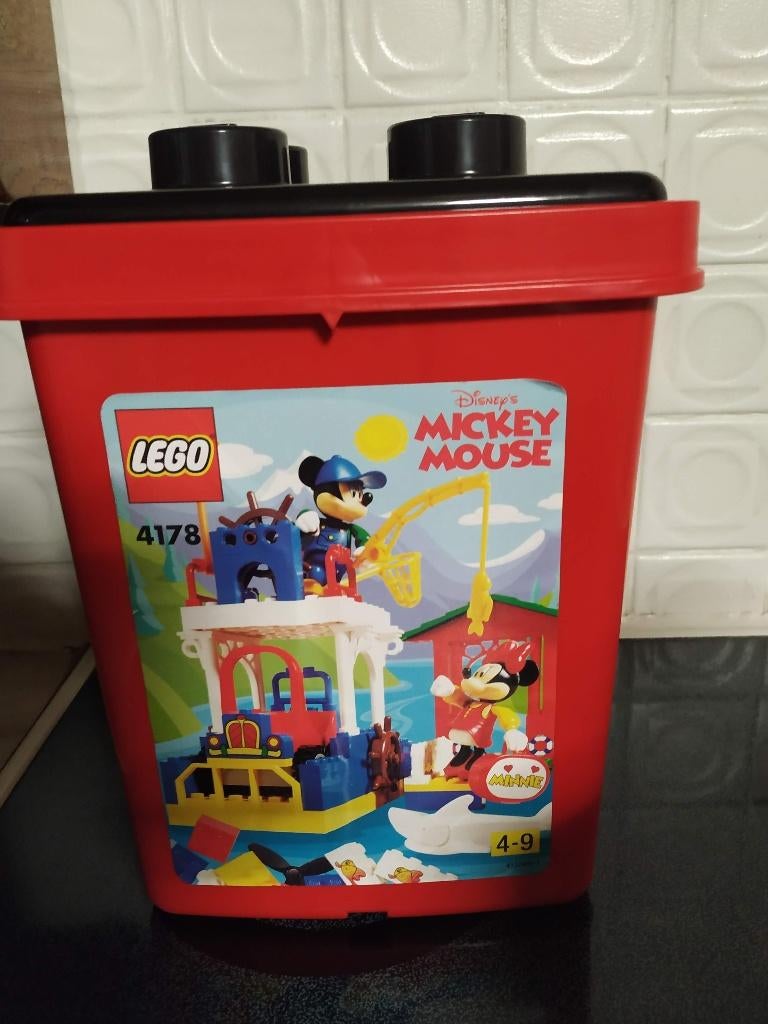 lego emmer Mickey Mouse "de visser" emmer nr 4178 fishing, Ophalen of Verzenden, Lego