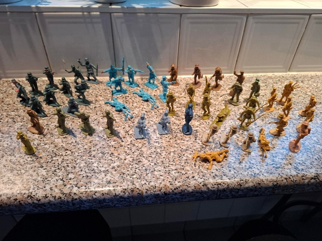 50 Moderne soldaatjes WOI & II 54mm, Verzamelen, Ophalen of Verzenden, Gebruikt