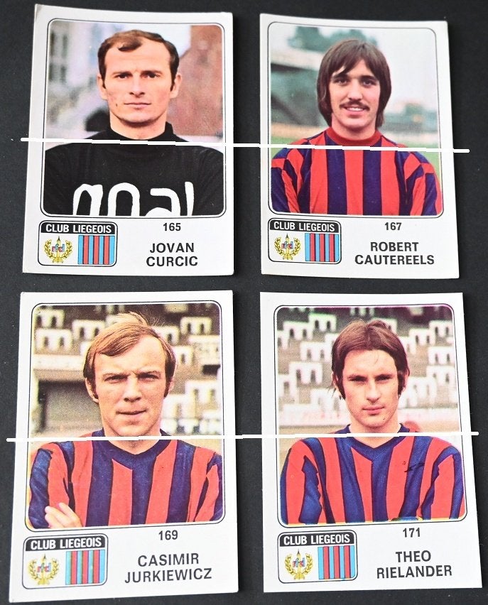 Panini Football 1973 - 74/Club Liège/8 joueurs, Envoi, Comme neuf, Affiche, Image ou Autocollant