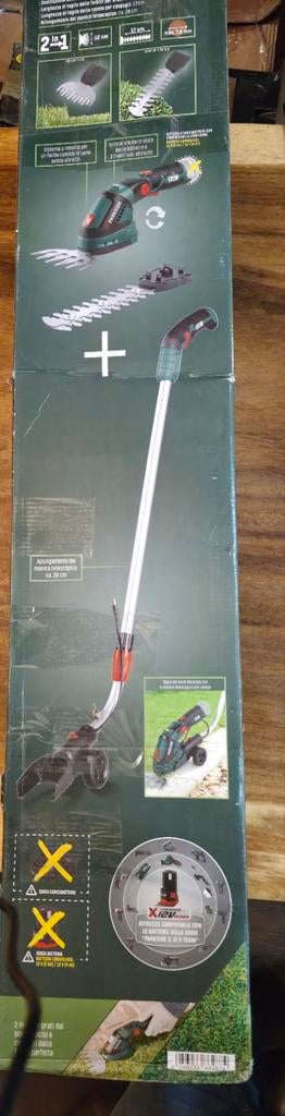 Manche télescopique Parkside pour coupe gazon, Comme neuf, Moins de 10 cm, Batterie, Parkside