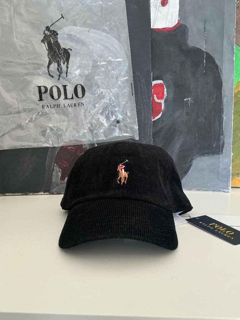 Casquette Ralph Lauren en velours côtelé noir, Vêtements | Hommes, Chapeaux & Casquettes, Neuf, Enlèvement ou Envoi, Ralph Lauren