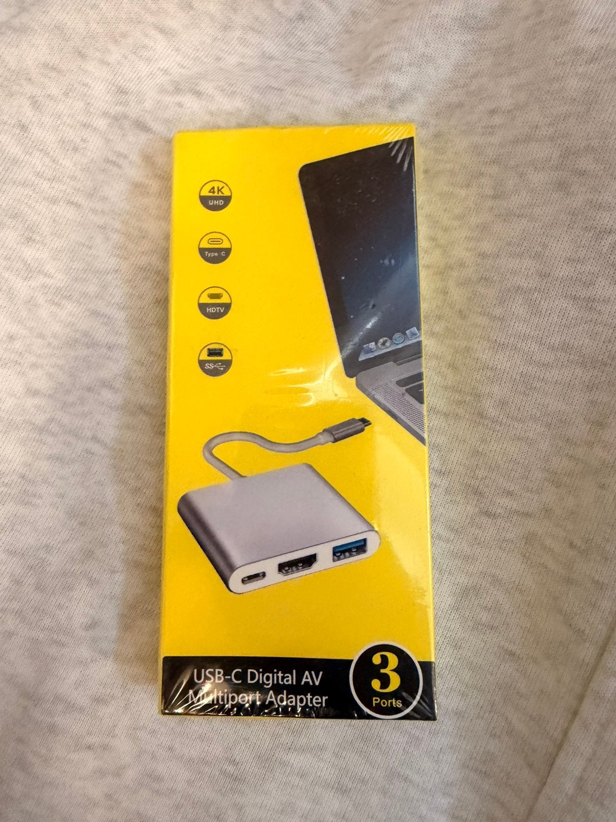 USB-C 3-in-1 adapter HDMI 4K + USB 3.0 – nieuw, Enlèvement ou Envoi, Neuf
