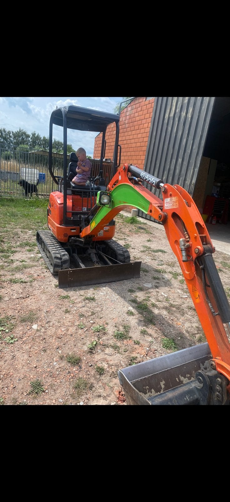 Graafmachine kubota, Ophalen, Graafmachine