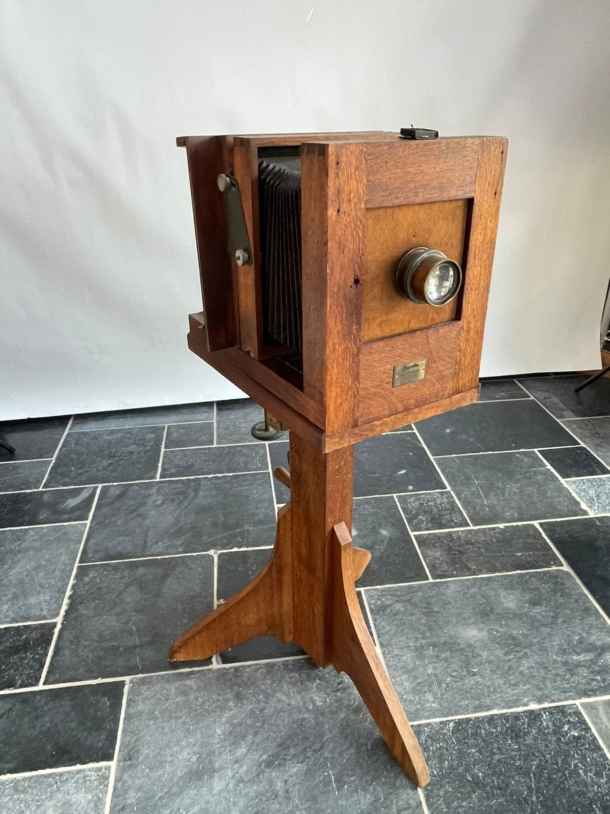 Antieke houten foto camera, Ophalen, Gebruikt