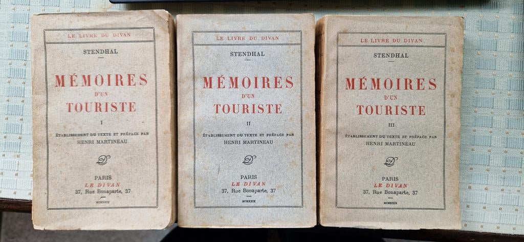 Stendhal - Mémoires d'un touriste (éd. Livre du Divan, 1929), Antiek en Kunst, Ophalen