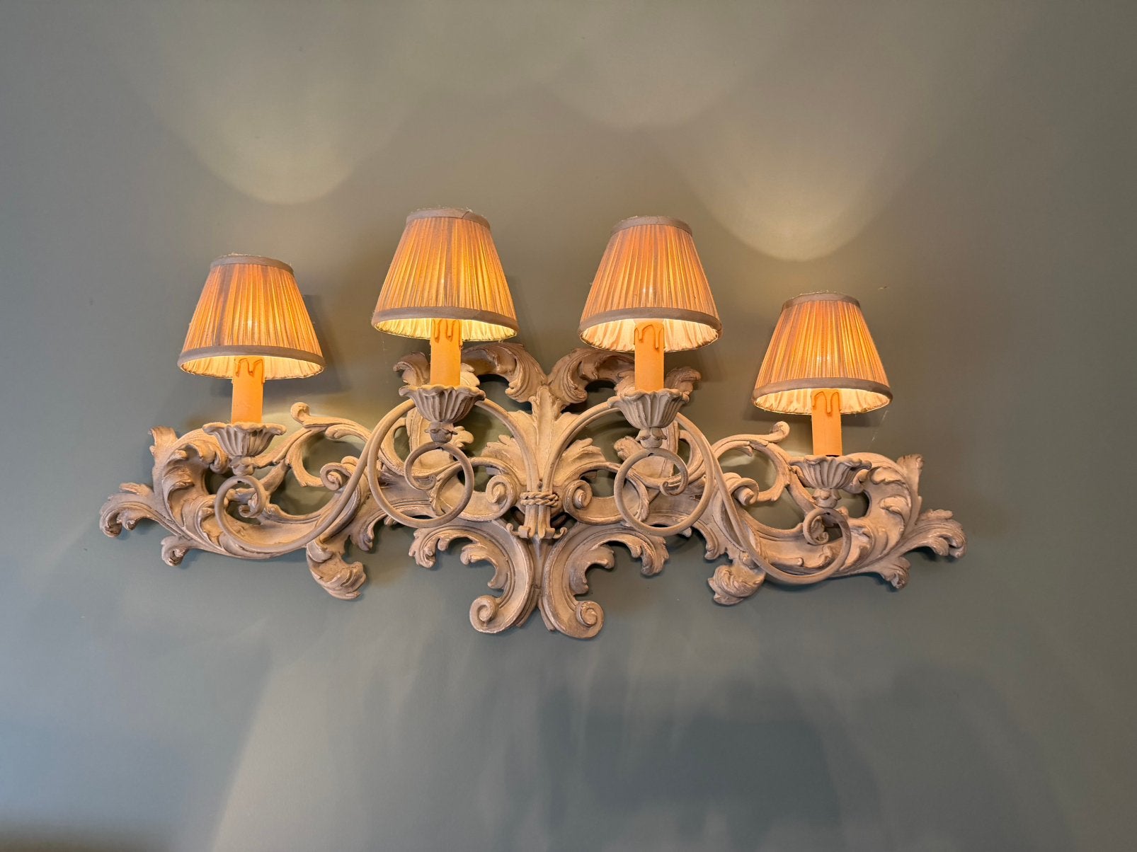 Wandlamp judeco, Huis en Inrichting, Lampen | Kroonluchters, Ophalen, Zo goed als nieuw, Hout