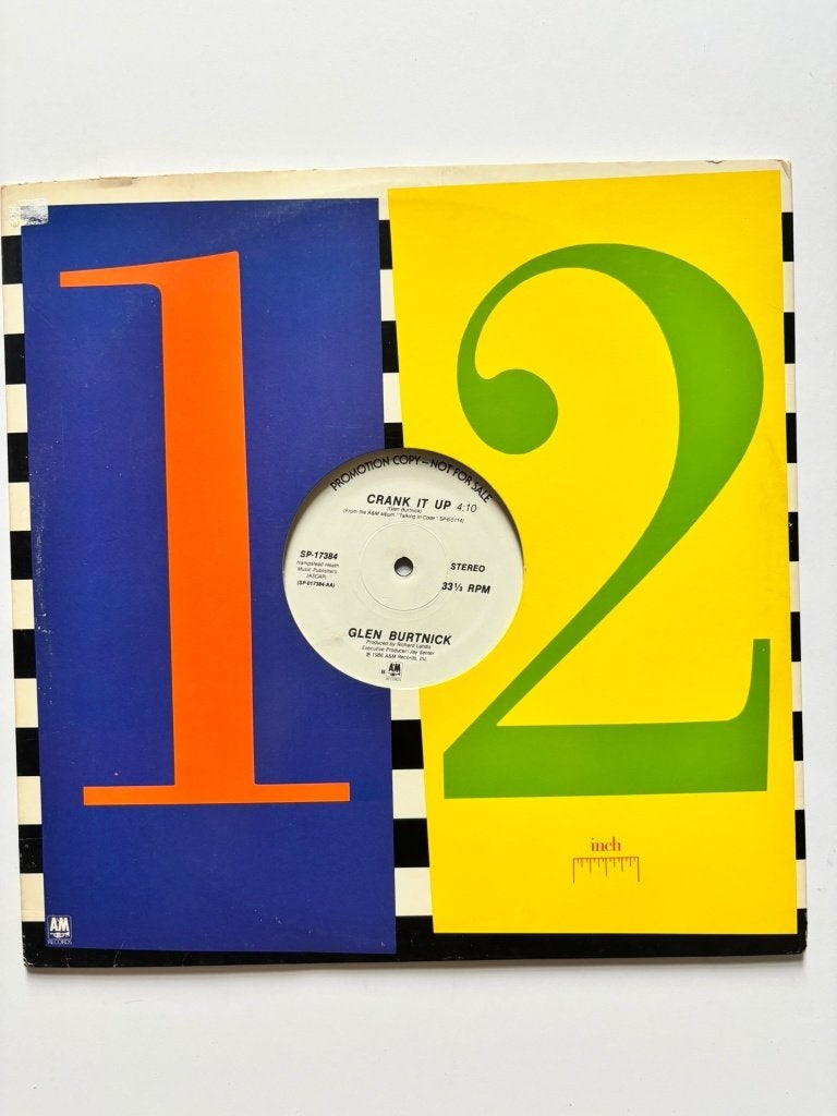 Glen Burtnick - Crank It Up - 12" Promo - A&M, Gebruikt, Ophalen of Verzenden, 12 inch, Limited edition