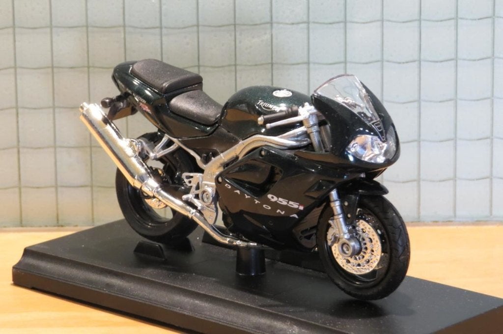 Triumph Daytona 955i 1:18 green, Enlèvement ou Envoi, Neuf, Moteur, Welly