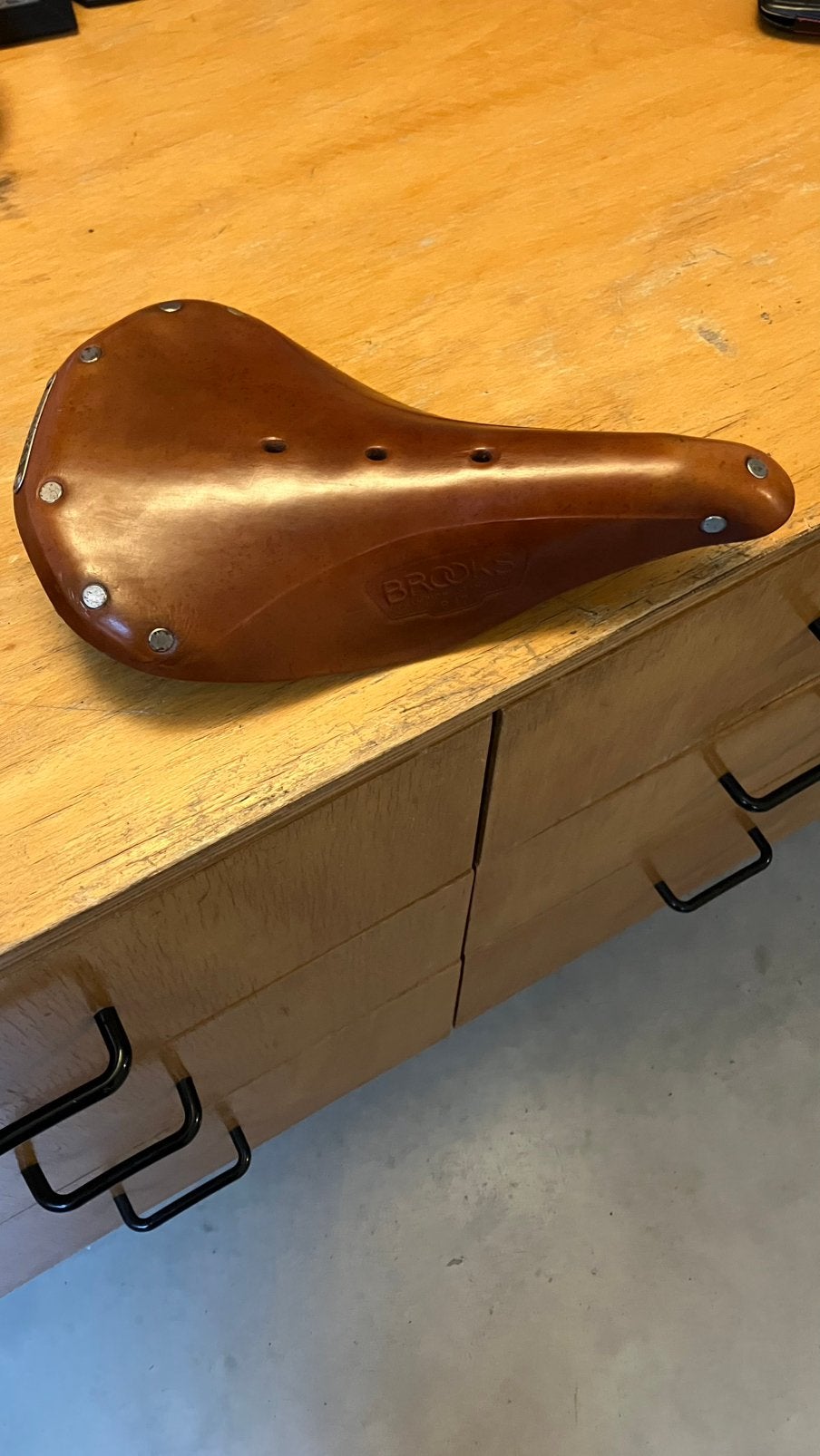 Brooks B17 zadel, Fietsen en Brommers, Fietsonderdelen, Ophalen, Zo goed als nieuw, Zadel, Leer