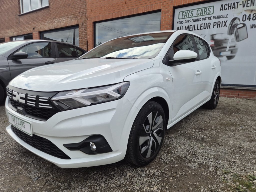 dacia sandero, Auto's, Voorwielaandrijving, Dealer onderhouden, Stof, Wit