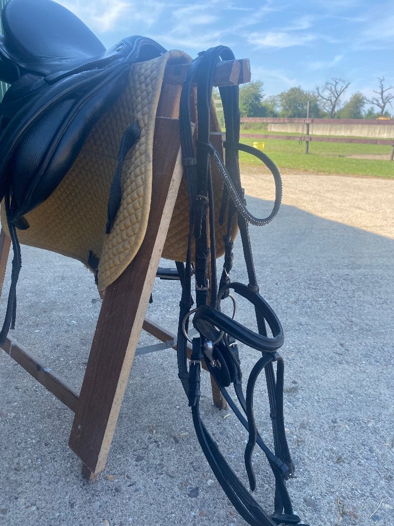 Bridon en cuir noir, Animaux & Accessoires, Chevaux & Poneys | Brides & Harnachement, Utilisé, Enlèvement