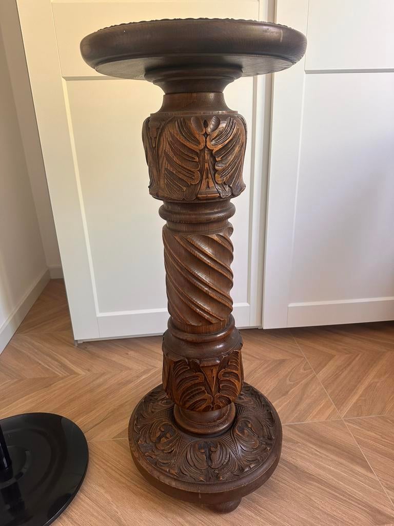 Chique grote houten standaard 96 cm hoog x 40 cm, Huis en Inrichting, Ophalen, Zo goed als nieuw