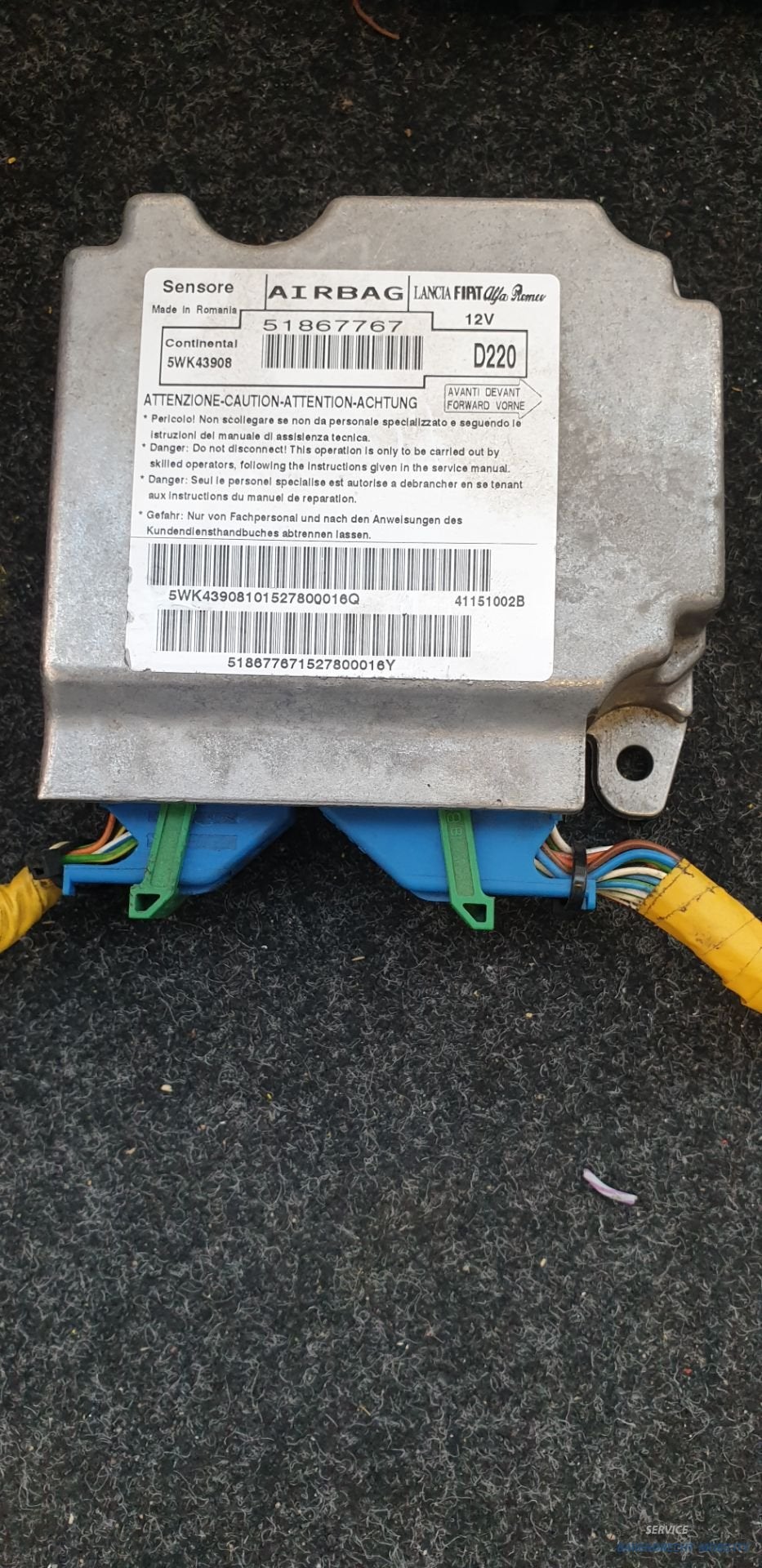 Airbagmodule Fiat 500 51867767 origineel gebruikt 2009 / 201, Gebruikt, Stellantis Europe S.p.A., Info@stellantis.com, Corso Giovanni Agnelli 200
10135  Turin, IT