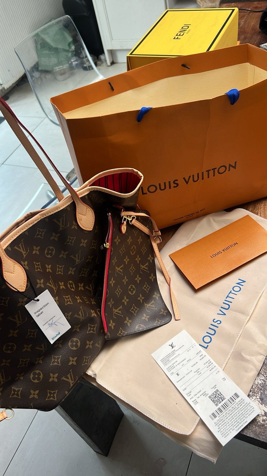 Louis Vuitton nooit volle tas, Ophalen of Verzenden, Zo goed als nieuw