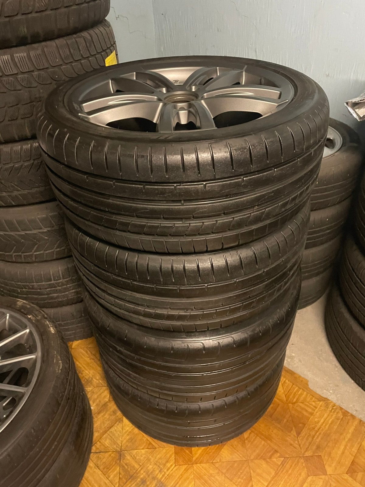 Jantes 5x130 18 pouces avec pneus larges Porsche/Audi Q6 Q7, Enlèvement, Comme neuf