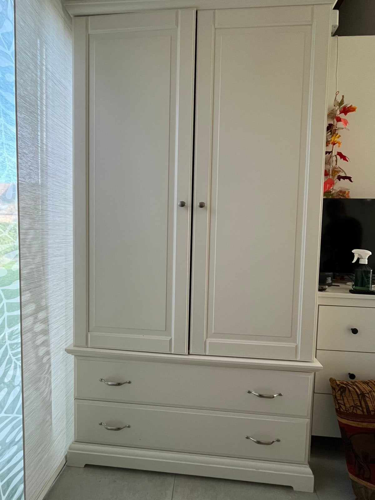 Strevige kledingkast, Ophalen, 100 tot 150 cm, Zo goed als nieuw, Cottage