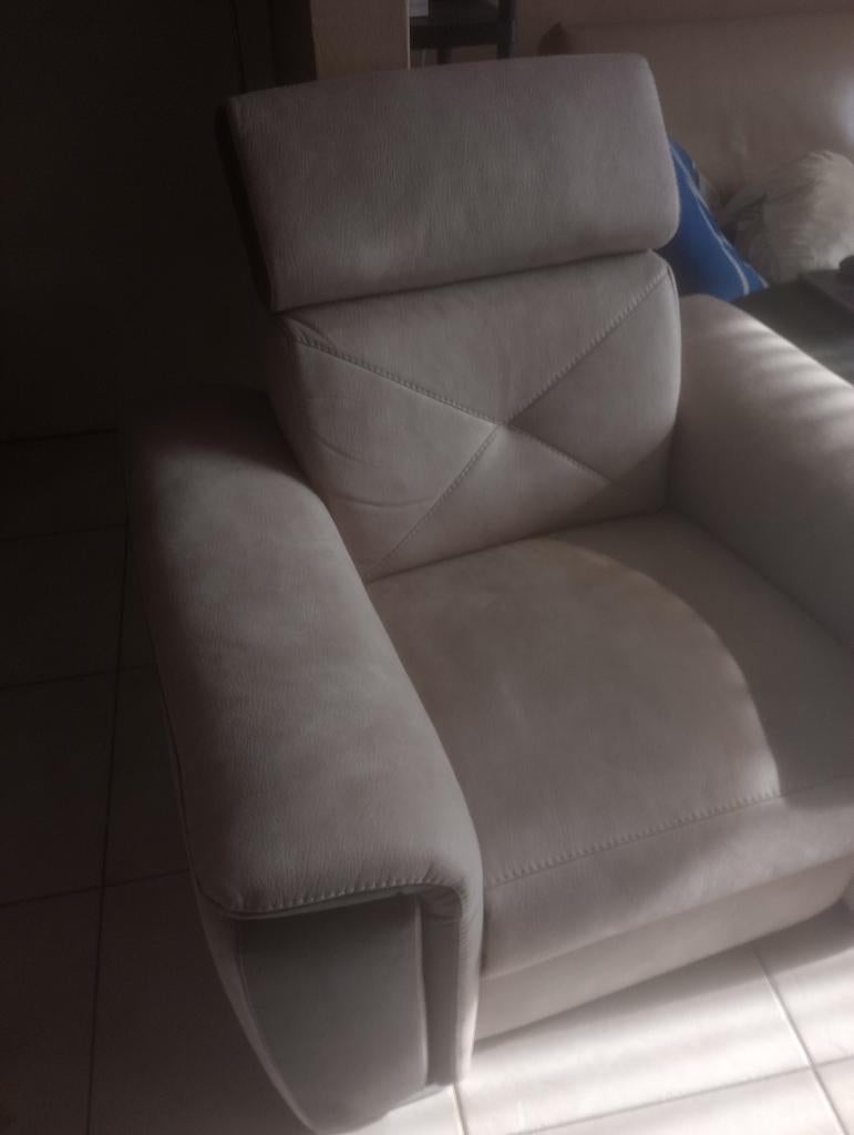 elektrische relax grijs (nieuw), Huis en Inrichting, Zetels | Zetels, Ophalen, Nieuw, Leer