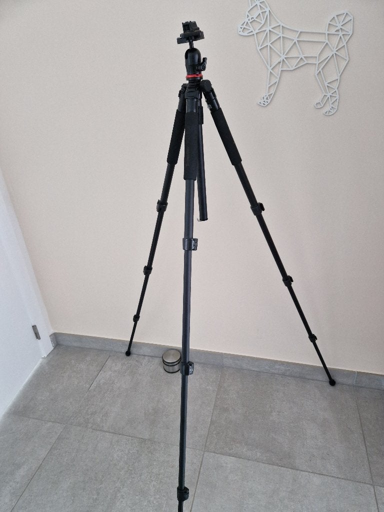 Statief camera, TV, Hi-fi & Vidéo, Photo | Trépieds & Rotules, Comme neuf, Trépied, 150 à 175 cm, Hama, Housse de transport incluse