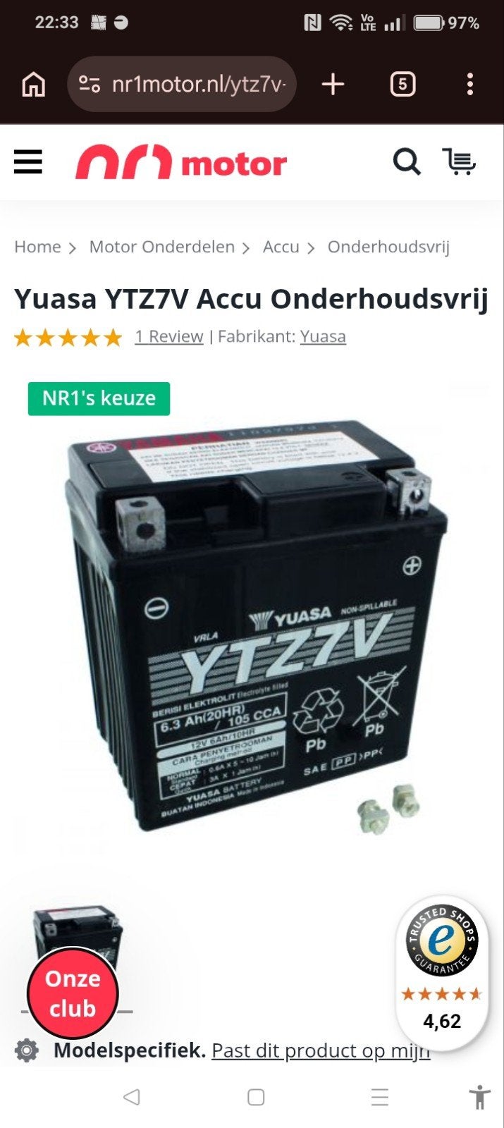 Nieuwe batterij Yamaha xmax 125cc, Ophalen of Verzenden, Nieuw