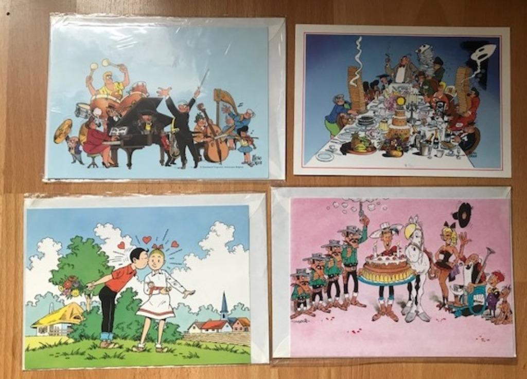 bpost - 4 POSTOGRAMMES  BD - NERO LUCKY LUKE BOB ET BOBETTE, Enlèvement ou Envoi, Bob et Bobette, Comme neuf, Ustensile