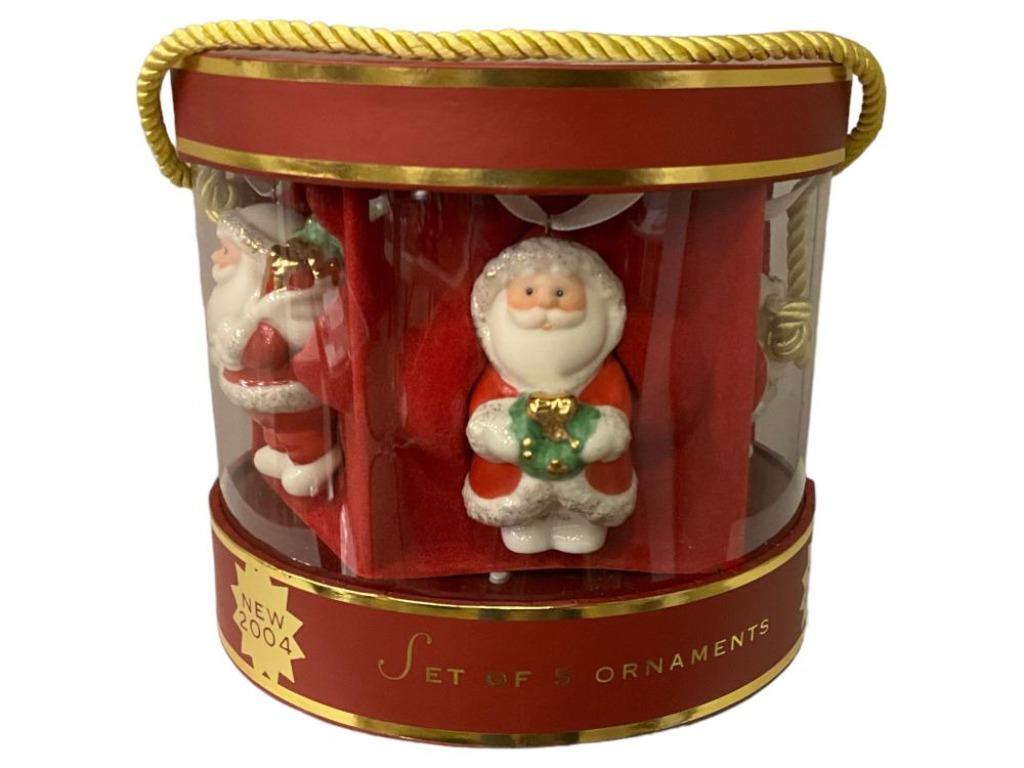 Lenox the holiday 5 santa ornaments  porseleinen kerstmannen, Diversen, Kerst, Ophalen of Verzenden