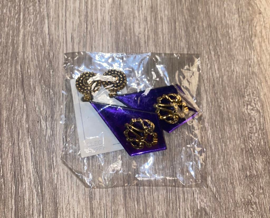 🔥 Mooie, paarse oorbellen klippers, Handtassen en Accessoires, Oorbellen, Ophalen of Verzenden, Nieuw, Paars