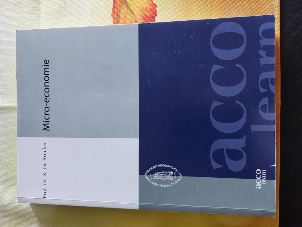 Micro-Economie, Prof Dr K De Brucker, Telecommunicatie, Ophalen, Zo goed als nieuw