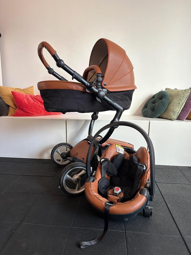 Mima Xari buggy & Mima Izi Go autostoel, Gebruikt, Verstelbare duwstang, Ophalen, Kinderwagen