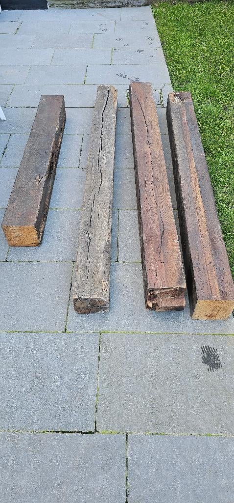 Eiken balken, Doe-het-zelf en Bouw, Ophalen, Gebruikt, Eiken, Balk