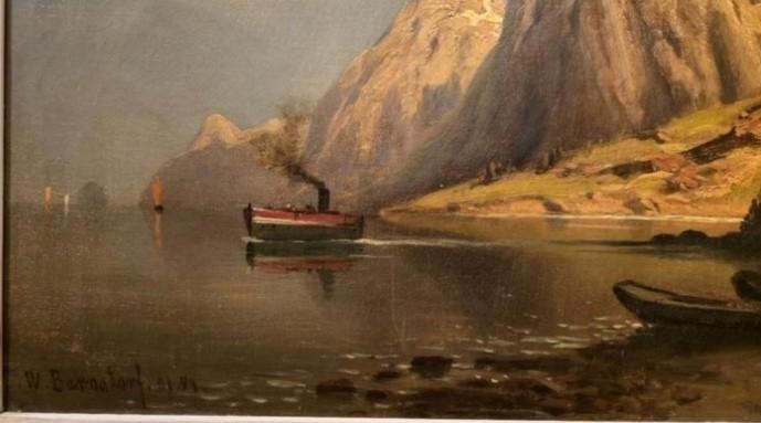W. Barnstorf (1885-1936) ''Lac Tegernsee''., Antiek en Kunst, Ophalen of Verzenden