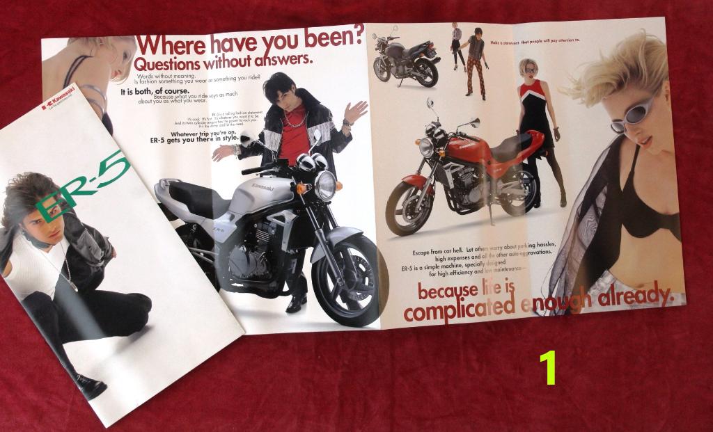 Brochure /folder origin Kawasaki ER5, Ophalen of Verzenden, Nieuw, Merk of Model