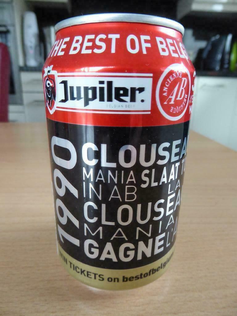 CLOUSEAU : JUPILER BIER BLIK - 33 CL - LEEG(SPIJTIG...), Verzamelen, Ophalen of Verzenden, Zo goed als nieuw, Overige, Overige merken