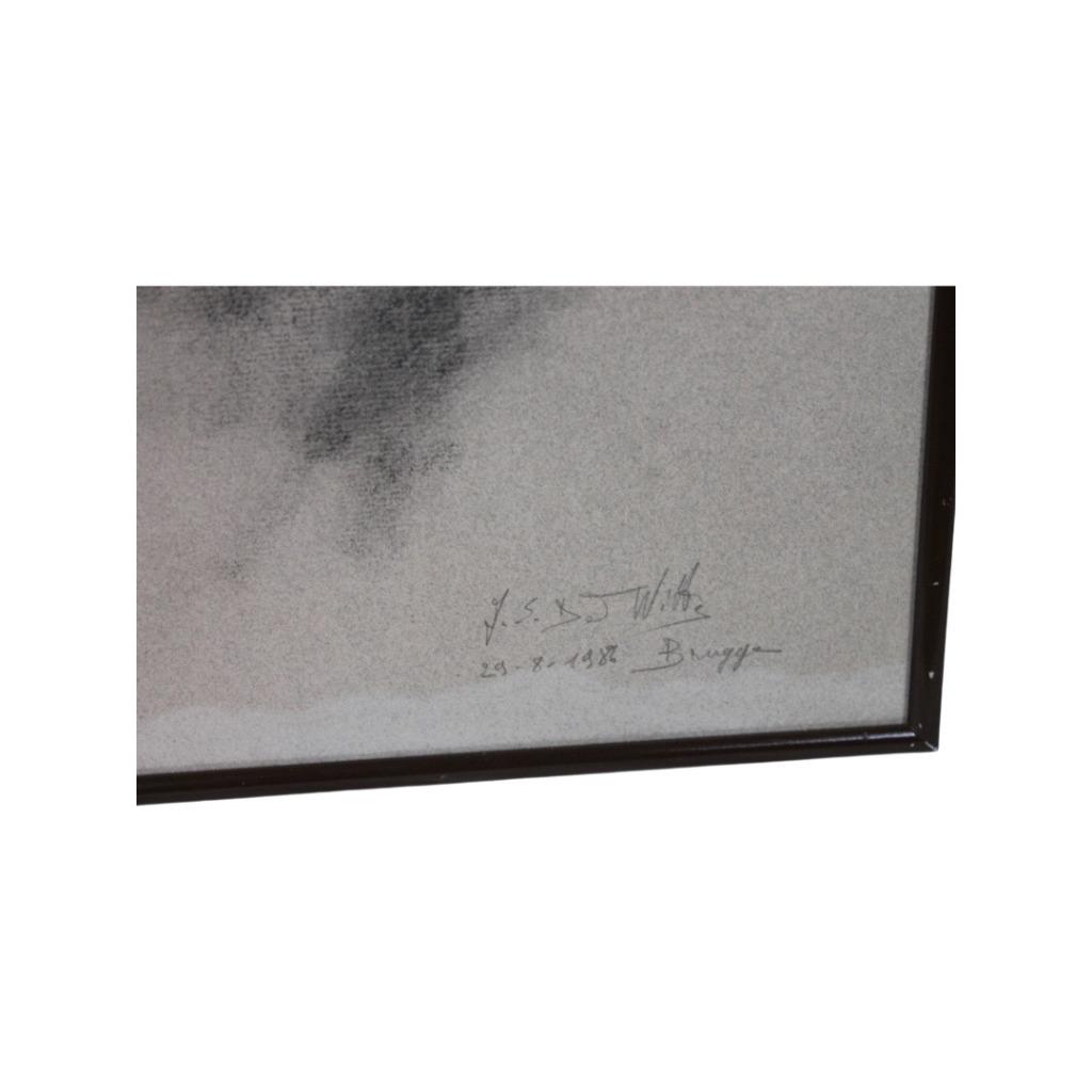 Portrait au Crayon par Johny De Witte - 1986, Enlèvement ou Envoi