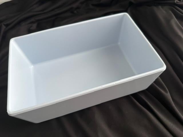 Witte potten in melamine, Huis en Inrichting, Ophalen, Zo goed als nieuw, Bord(en)