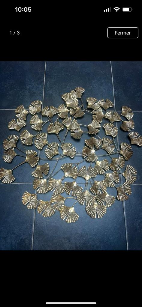 Décoration murale feuilles de Ginkgo +- 82 cm, Enlèvement
