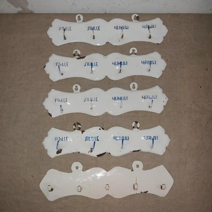 Rekjes emaille handdoekrekjes keukenrekjes decoratie, Antiek en Kunst, Verzenden