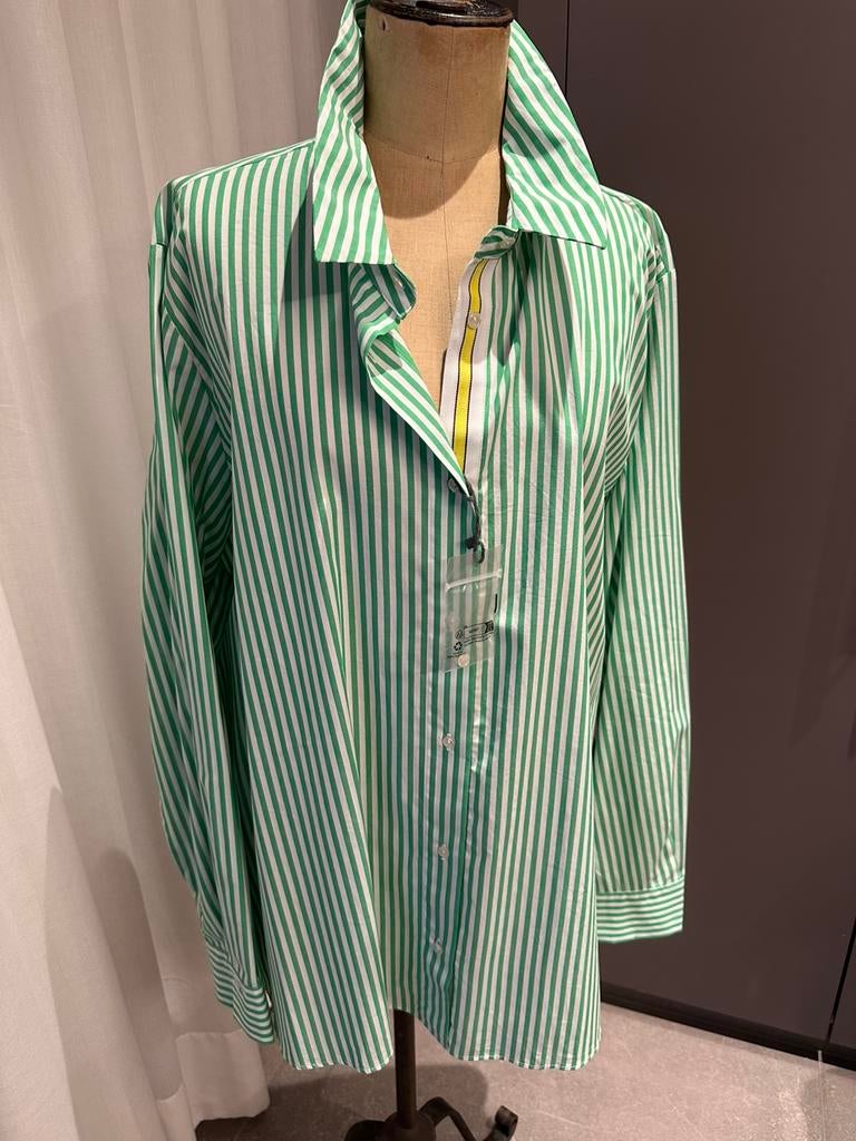 Blouse rayée Marina Rinaldi, NOUVELLE, taille 31 (50/52), Vêtements | Femmes, Enlèvement ou Envoi, Neuf, Vert