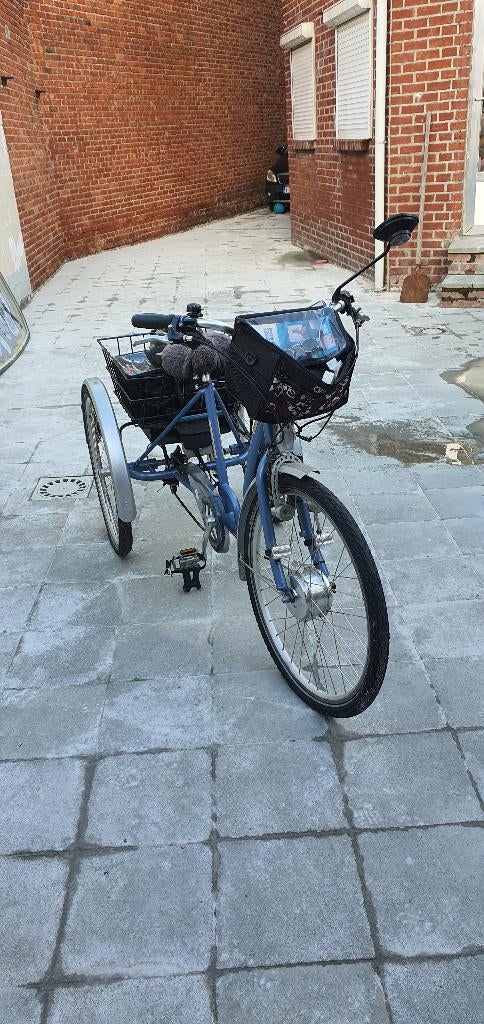 Electrische tribike classic blauw, Fietsen en Brommers, Elektrische fietsen, Ophalen, Zo goed als nieuw, Overige merken
