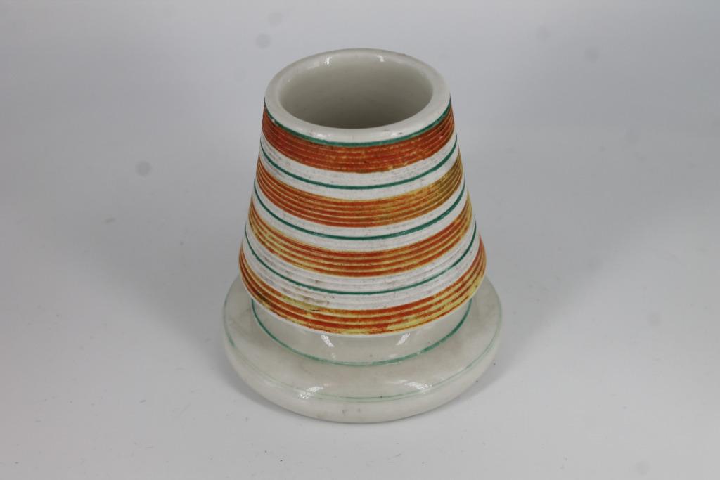 Polychrome porseleinen drager - Pyrogen - Oranje decoratie, Antiek en Kunst, Antiek | Porselein, Ophalen of Verzenden