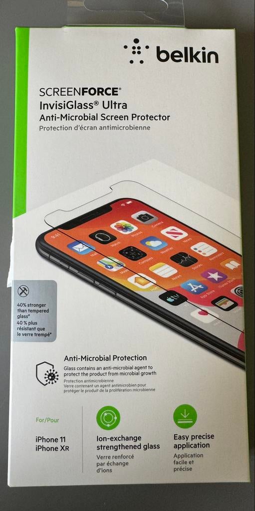 Protège écran Belkin iPhone, Enlèvement ou Envoi, Neuf, IPhone XR, Façade ou Cover