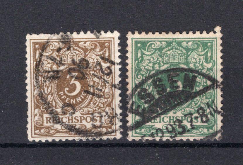DEUTSCHES REICH Yt. 45/46 gestempeld, Ophalen of Verzenden, BRD, Gestempeld