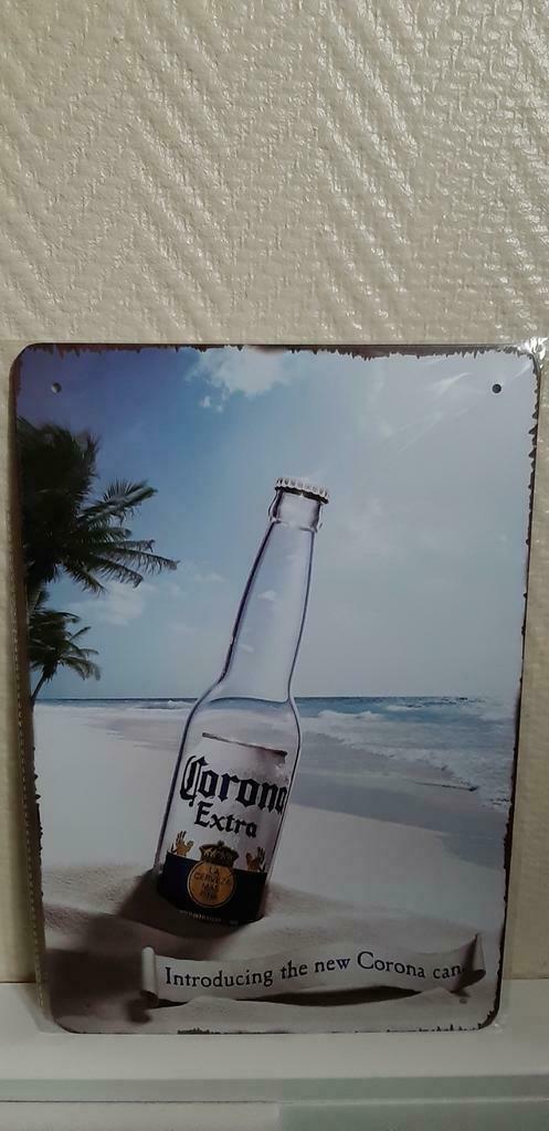 Metalen reclamebord Corona bier, Verzamelen, Merken en Reclamevoorwerpen, Nieuw, Reclamebord, Ophalen of Verzenden